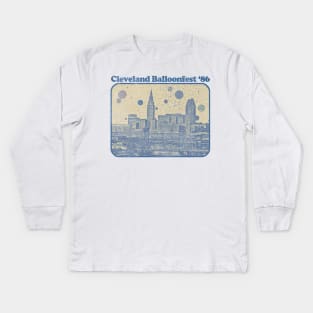 Cleveland Balloonfest '86 / Vintage Style Design Kids Long Sleeve T-Shirt